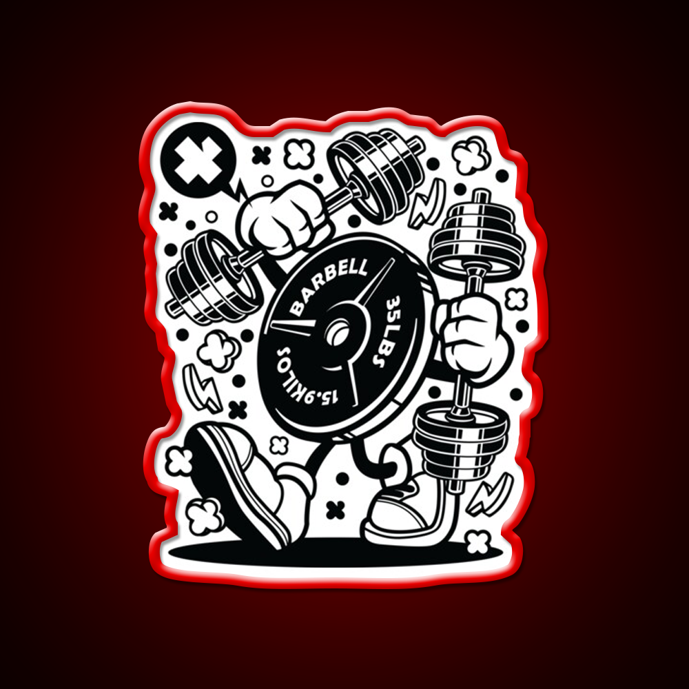 Barbell Pump It Gym Fitness Led Neon Sign Rgb Color