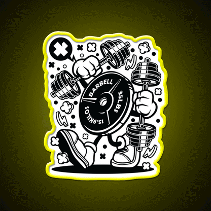 Barbell Pump It Gym Fitness Led Neon Sign Rgb Color