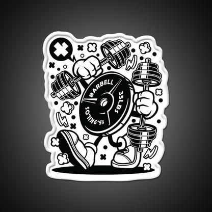 Barbell Pump It Gym Fitness Led Neon Sign Rgb Color