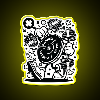 Barbell Pump It Gym Fitness Led Neon Sign Rgb Color