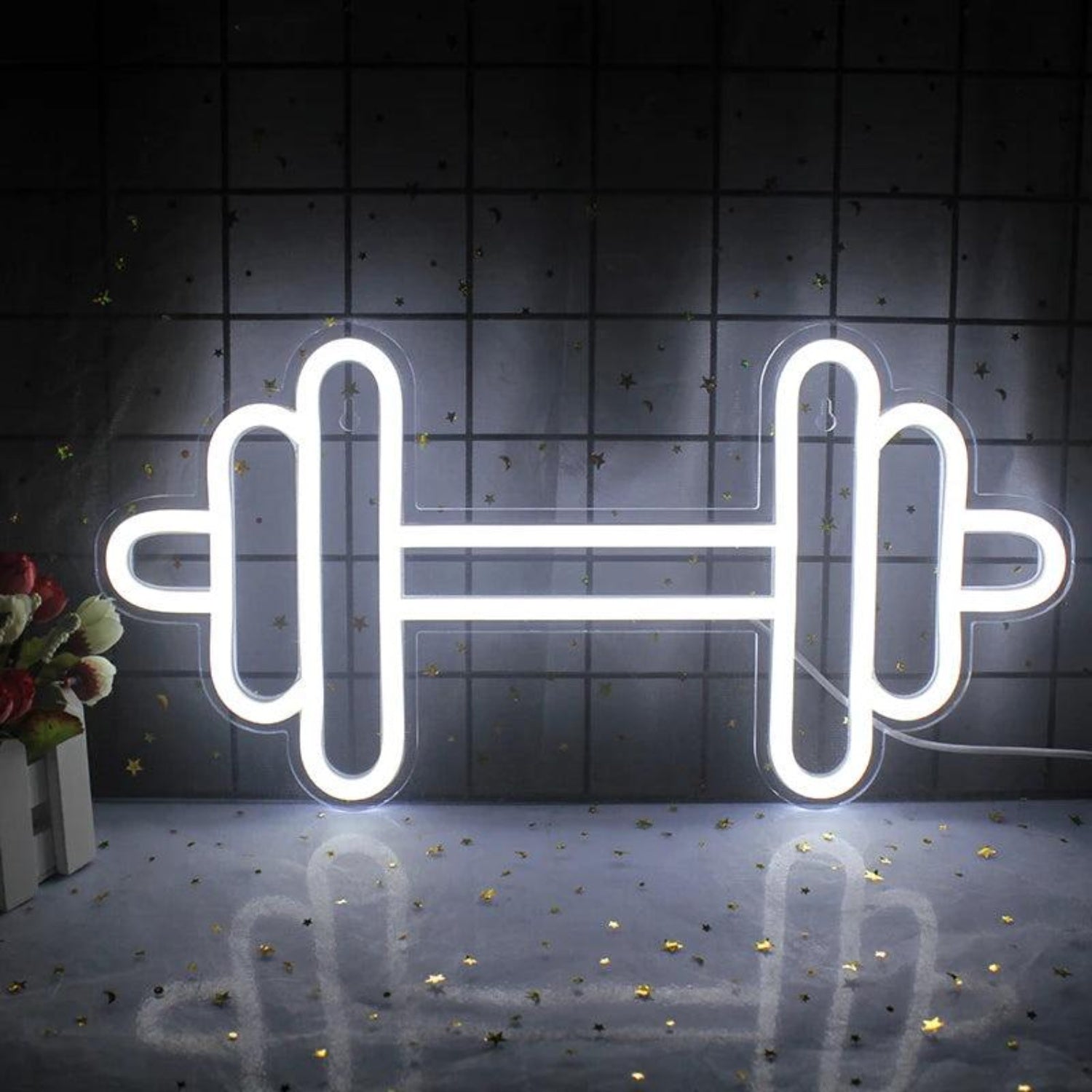 Barbell Usb Led Neon Sign Gym Home Fitness Decor | Shineneon