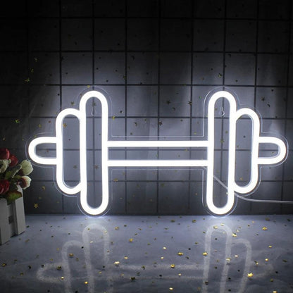 Barbell Usb Led Neon Sign Gym Home Fitness Decor | Shineneon