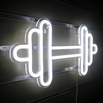 Barbell Usb Led Neon Sign Gym Home Fitness Decor | Shineneon