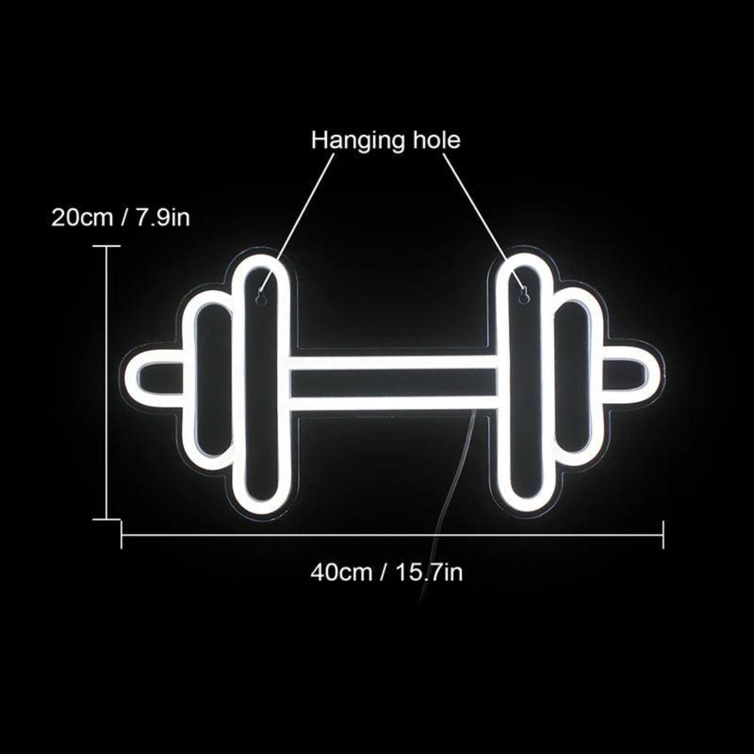 Barbell Usb Led Neon Sign Gym Home Fitness Decor | Shineneon