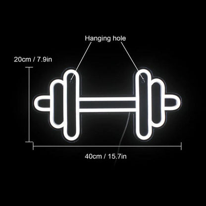 Barbell Usb Led Neon Sign Gym Home Fitness Decor | Shineneon