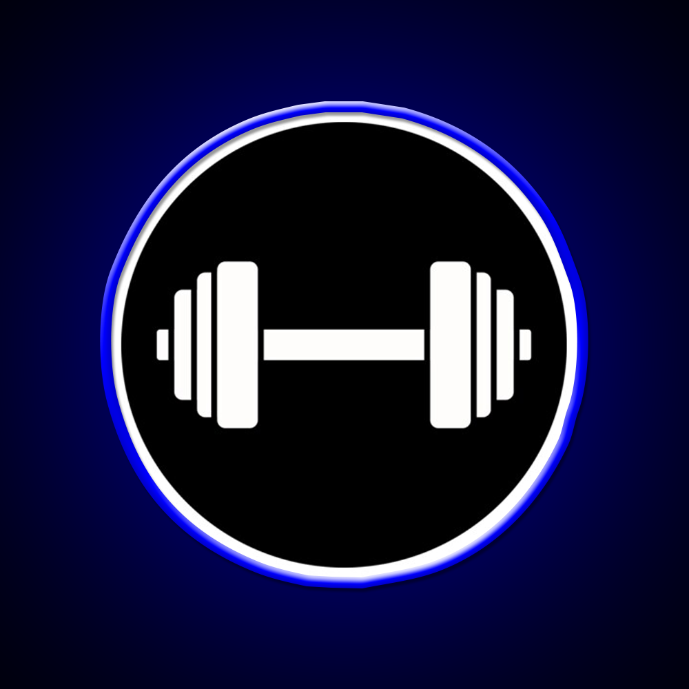 Barbell Workout Icon Gym Fitness Led Neon Sign Rgb Color