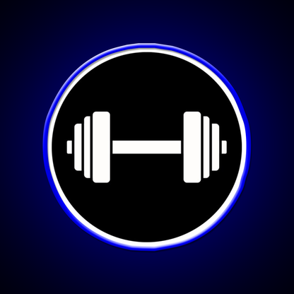 Barbell Workout Icon Gym Fitness Led Neon Sign Rgb Color