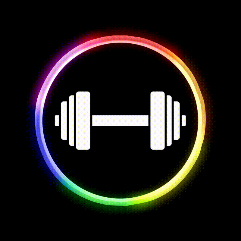 Barbell Workout Icon Gym Fitness Led Neon Sign Rgb Color