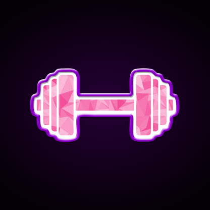 Barbell Workout Icon Pink Triangle Pattern Gym Fitness Led Neon Sign Rgb Color - Shineneon