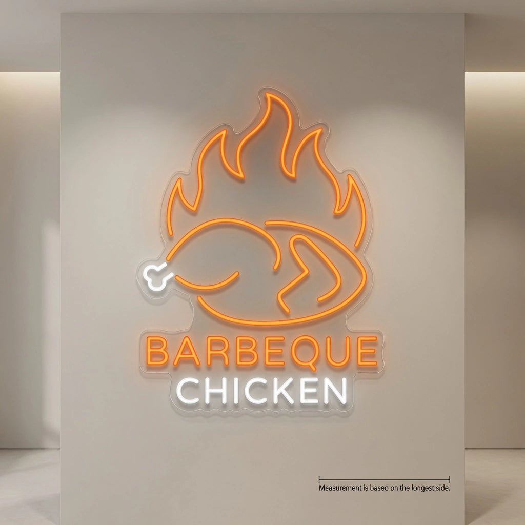 Barbeque Chicken Wall Decor LED Neon Sign - 04 Size Image
