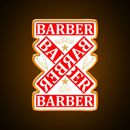 Barber Cross X Barber Shop Haircut Led Neon Sign - Shineneon