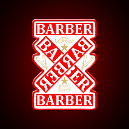 Barber Cross X Barber Shop Haircut Led Neon Sign - Shineneon