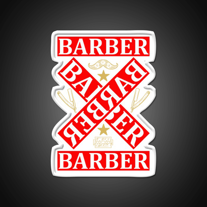Barber Cross X Barber Shop Haircut Led Neon Sign - Shineneon