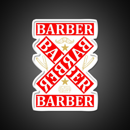 Barber Cross X Barber Shop Haircut Led Neon Sign