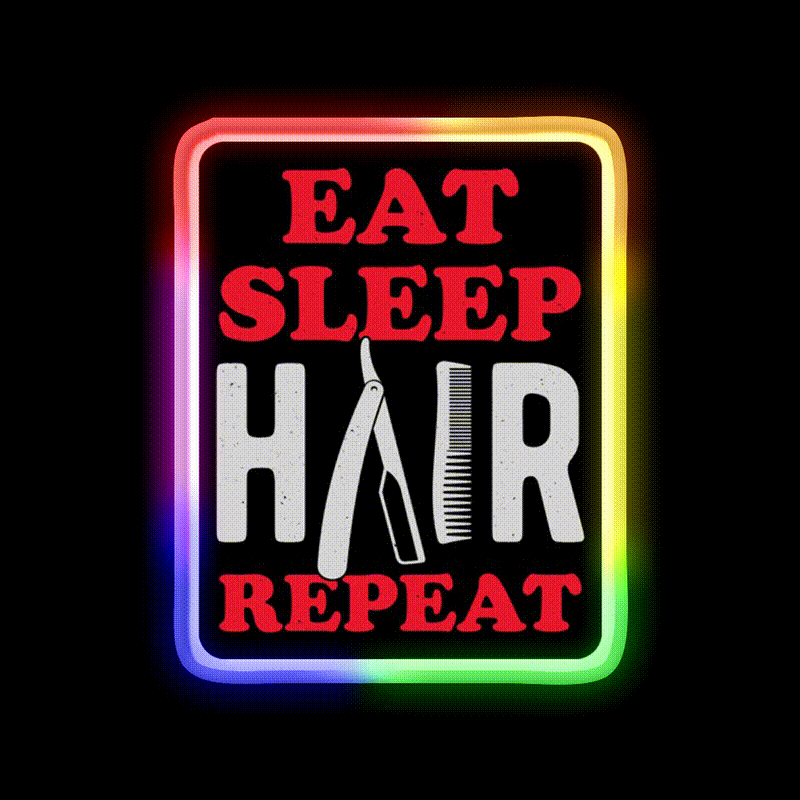 Barber Funny Barber Shop Haircut Led Neon Sign Open Barber Led Sign