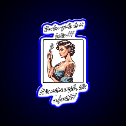 Barber Girl No3 Barber Girls Do It Better Barber Shop Haircut Led Neon Sign - LED neon sign view 5
