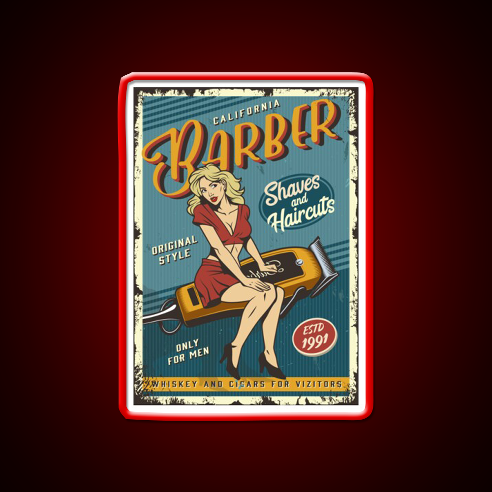 Barber Lady Vintage Poster Barber Shop Haircut Led Neon Sign - LED neon sign view 10