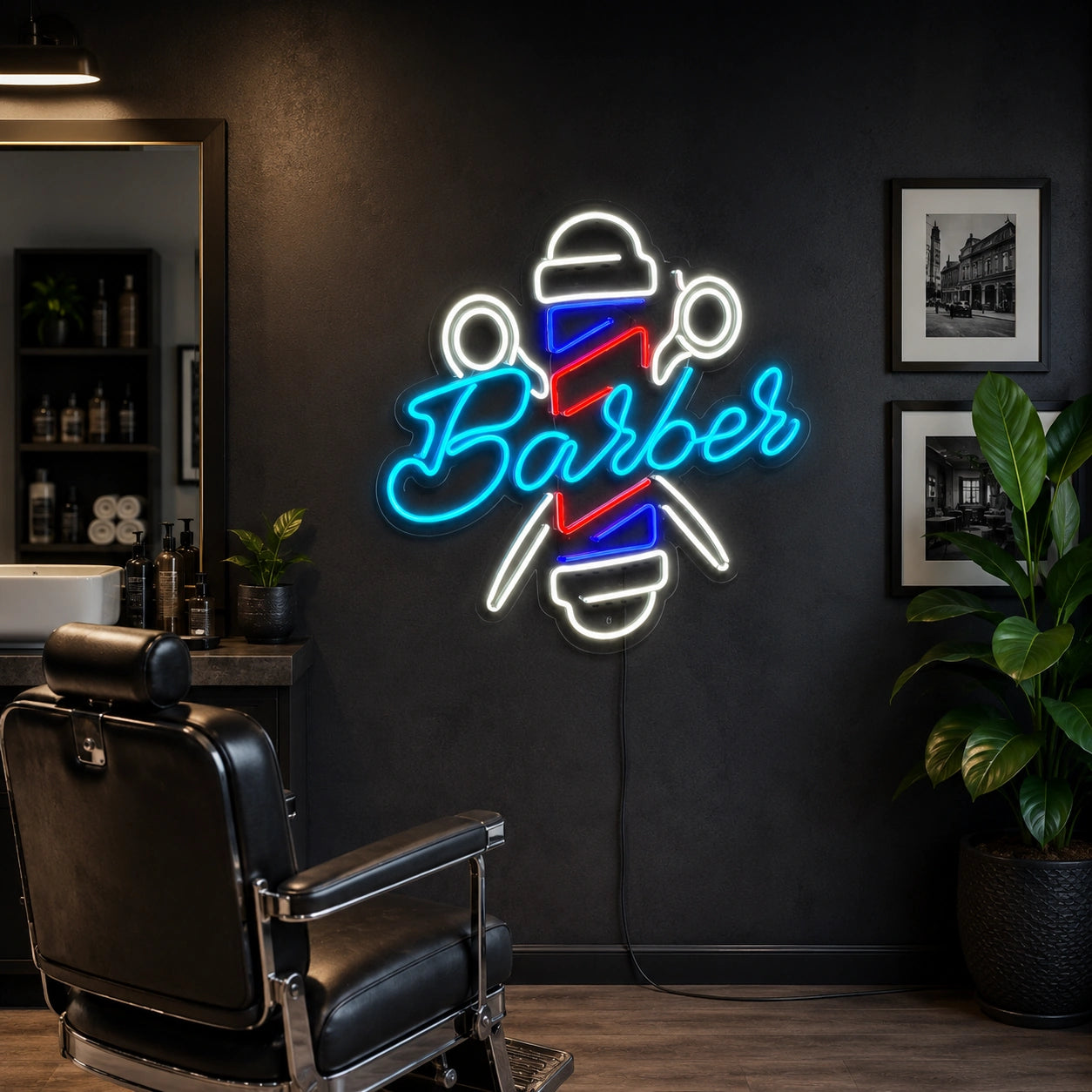 Barber LED Neon Sign Home Wall Art - 04 Size Image