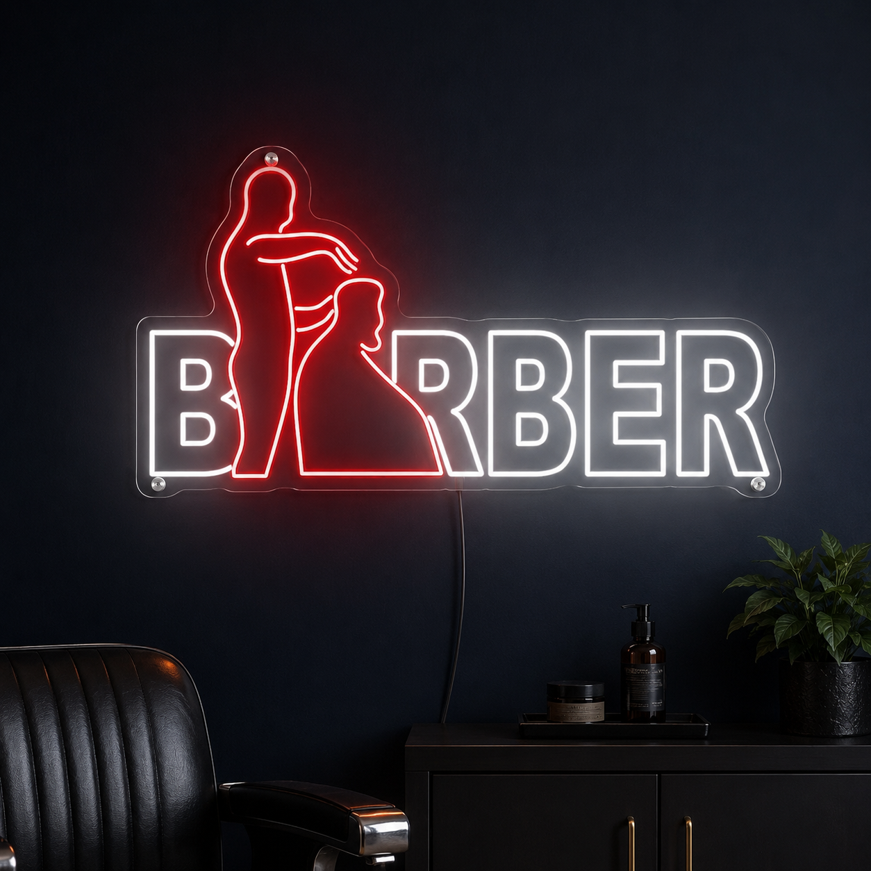Barber LED Neon Sign Wall Decor - 01 Original Product Image