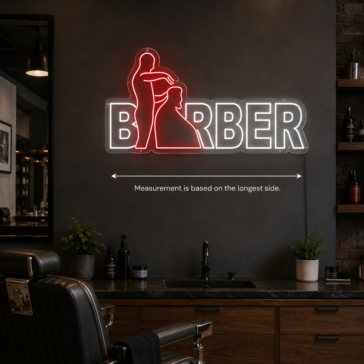Barber LED Neon Sign Wall Decor - 04 Size Image