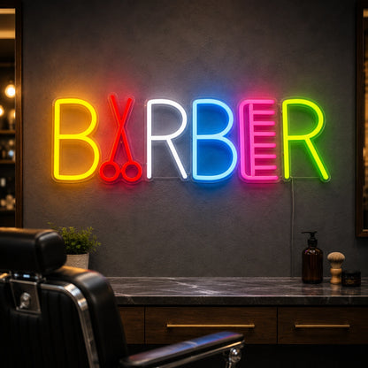 Barber LED Neon Sign Wall Neon Sign - 01 Original Product Image