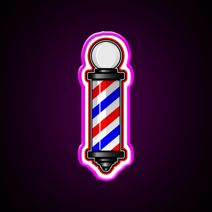 Barber Pole Hair Cut Barber Shop Haircut Led Neon Sign - Shineneon