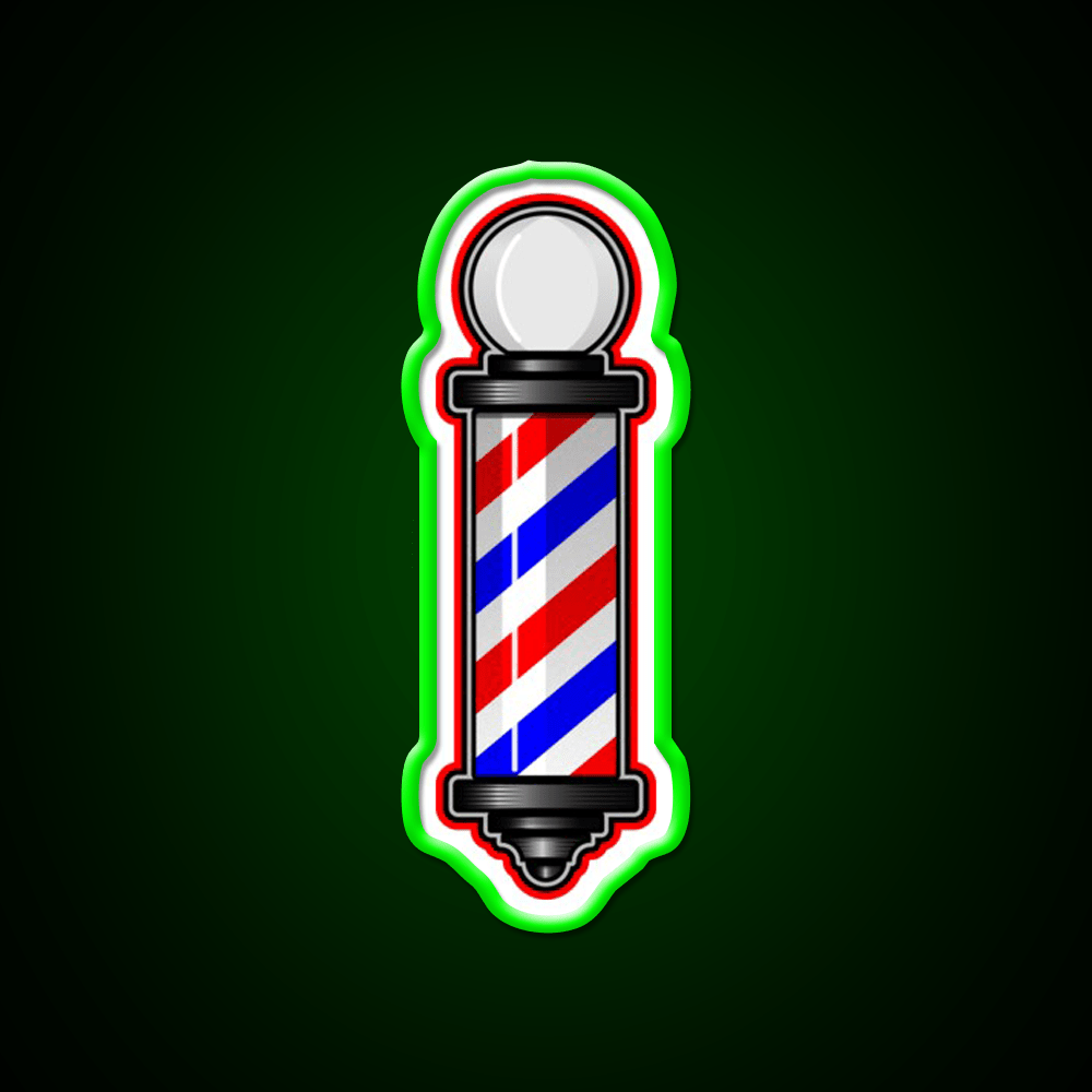 Barber Pole Hair Cut Barber Shop Haircut Led Neon Sign - Shineneon