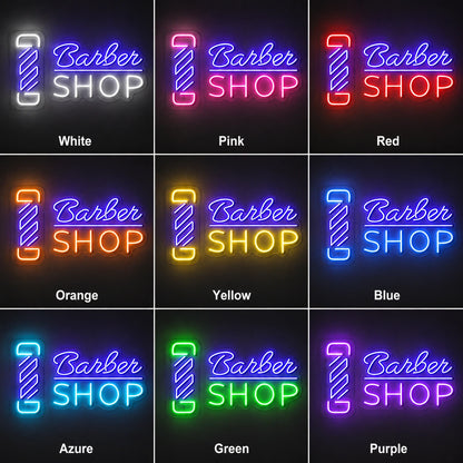 Barber Pole Wall Neon Sign LED Neon Sign color grid