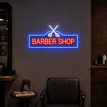 Barber Shop Business Wall Art LED Neon Sign - Shineneon