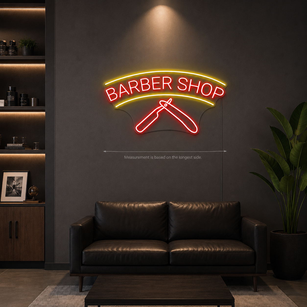 Barber Shop Business Wall Decor LED Neon Sign - 04 Size Image