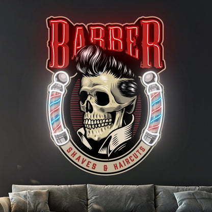 Barber Shop Decal Printed Led Neon Sign | Shineneon