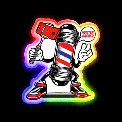 Barber Shop Haircut Led Neon Sign Open Barber Led Signage
