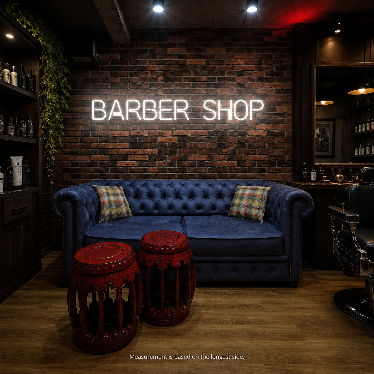 Barber Shop LED Neon Sign Bedroom Decor - 04 Size Image