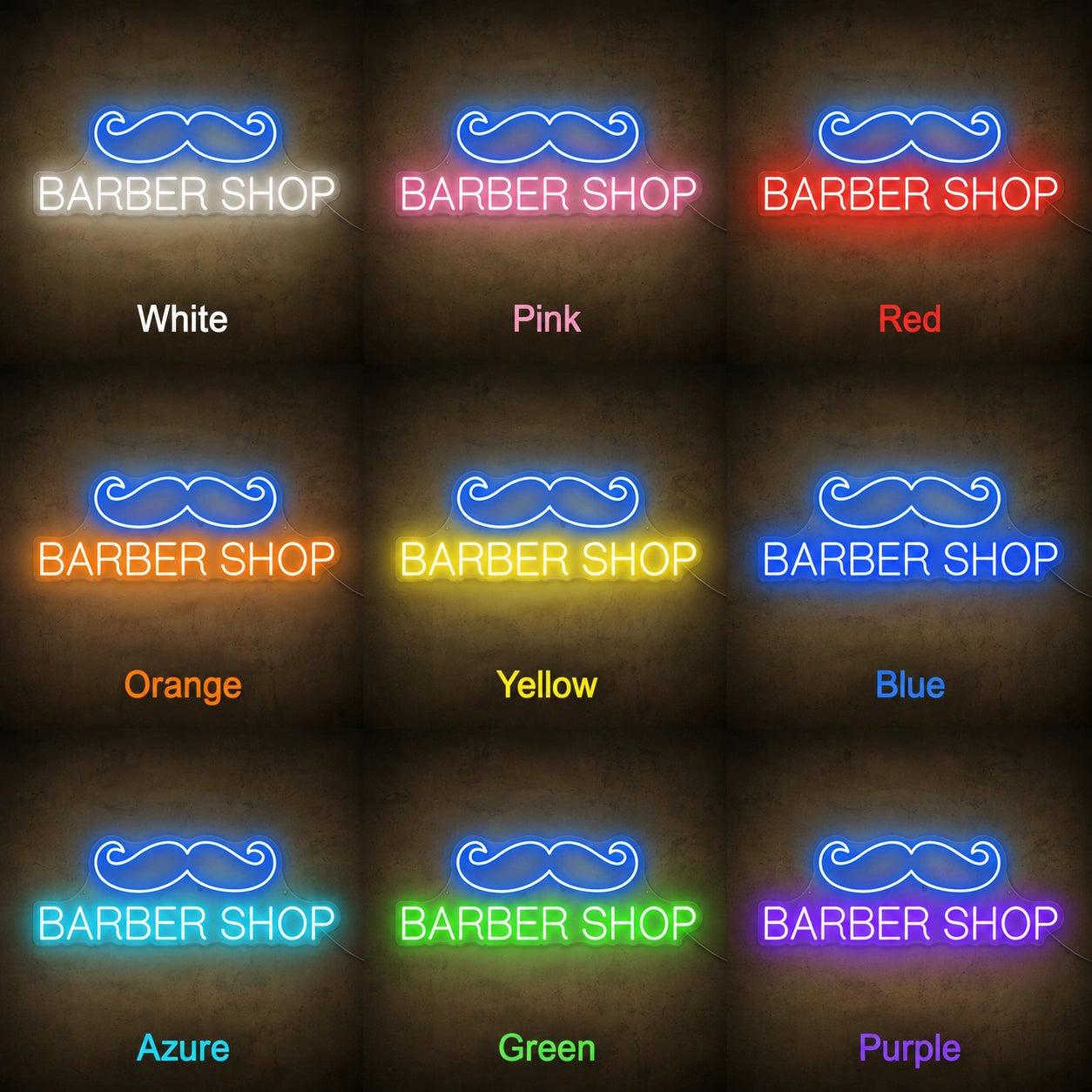 Barber Shop LED Neon Sign Home Decor - 05 Color Grid