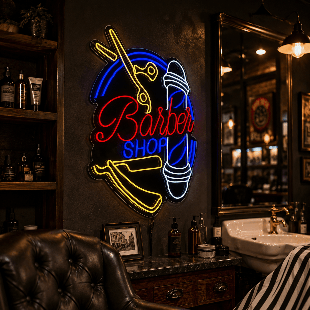 Barber Shop LED Neon Sign Home Decor Wall Neon Sign - Shineneon