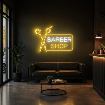 Barber Shop LED Neon Sign Home Wall Art - 04 Size Image