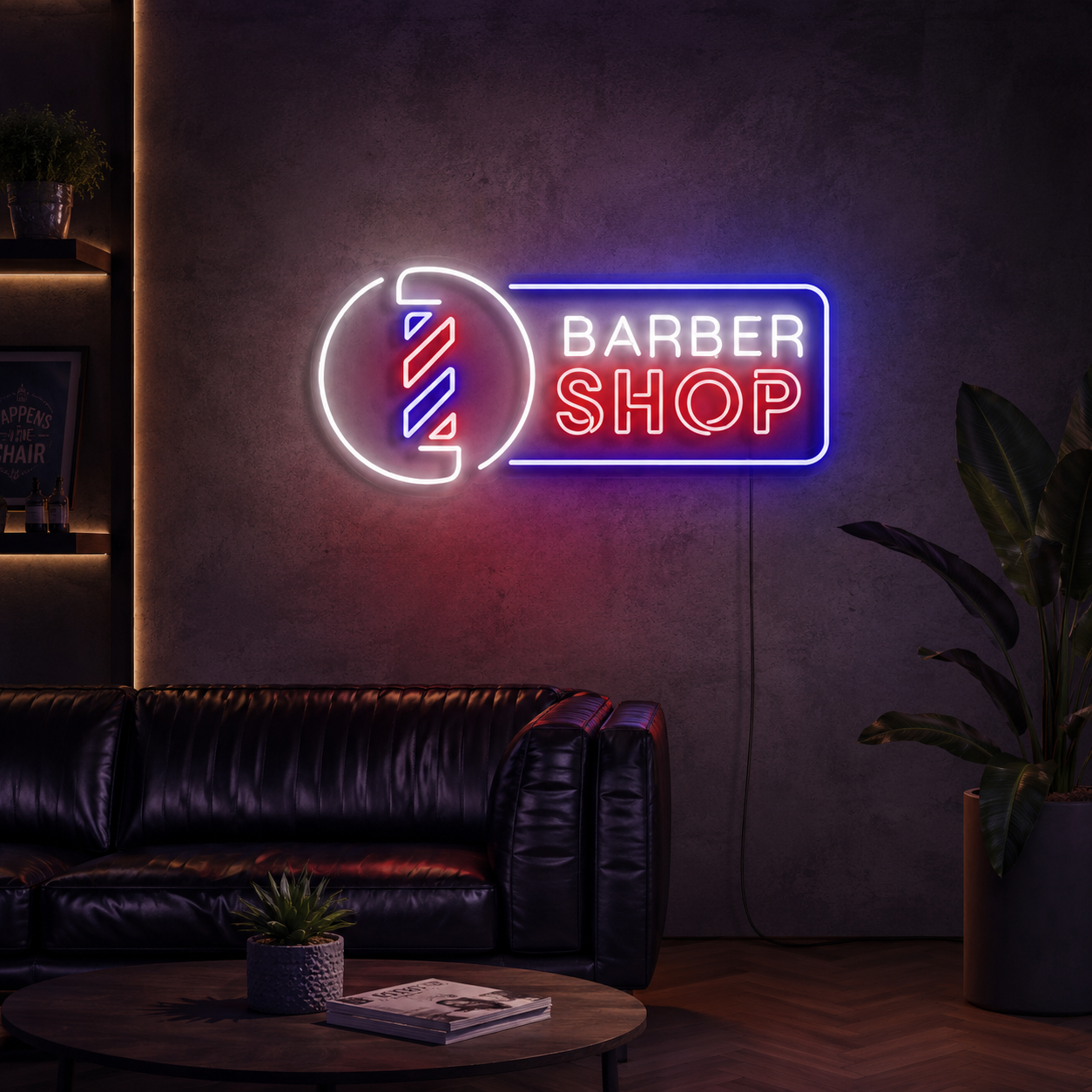 Barber Shop LED Neon Sign Home Wall Art Wall Neon Sign - 01 Original Product Image