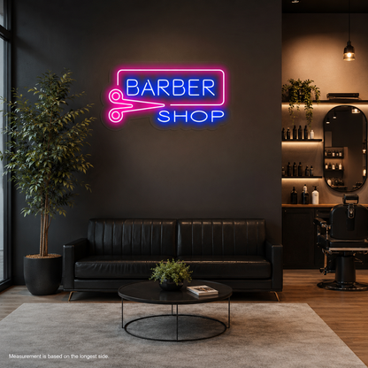 Barber Shop LED Neon Sign Wall Art - 04 Size Image