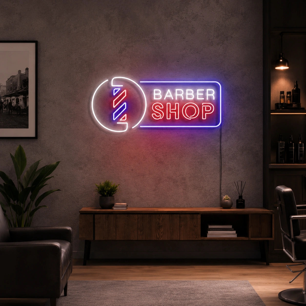 Barber Shop LED Neon Sign Wall Neon Sign - 04 Size Image