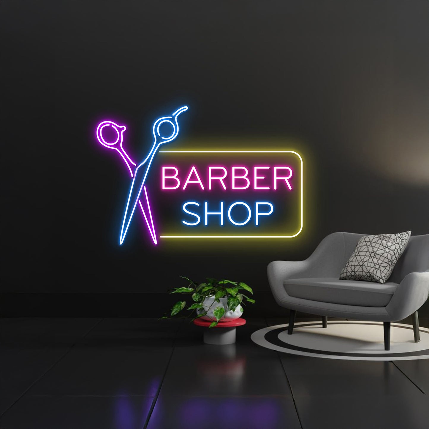 Barber Shop Neon Sign Wall Decor