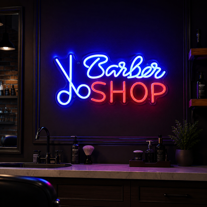 Barber Shop Wall Art LED Neon Sign - 02 High-Converting Product Image