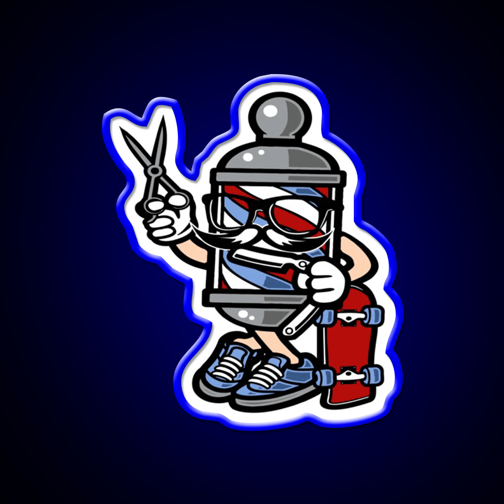 Barber Skater Barber Shop Haircut Led Neon Sign Open Barber Led - Shineneon
