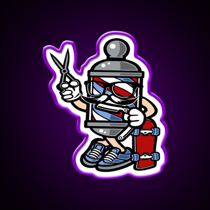 Barber Skater Barber Shop Haircut Led Neon Sign Open Barber Led