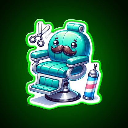 Barbers Chair With A Mustache Barber Shop Haircut Led Neon Sign - Shineneon