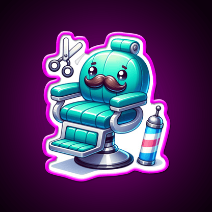 Barbers Chair With A Mustache Barber Shop Haircut Led Neon Sign - Shineneon