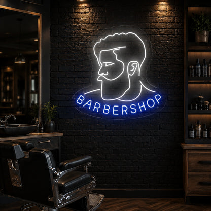 Barbershop LED Neon Sign - 03 Real Lifestyle Scene