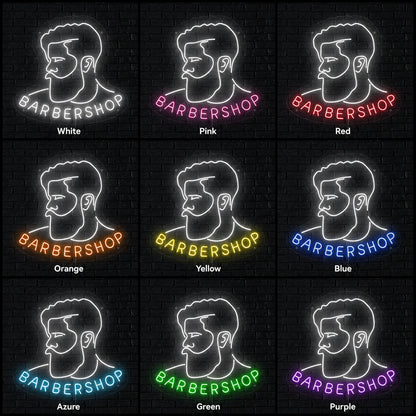 Barbershop LED Neon Sign - 05 Color Grid