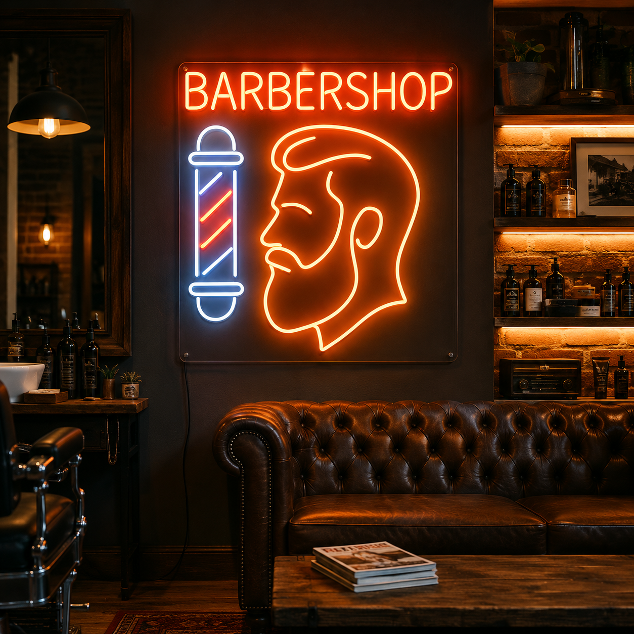 Barbershop LED Neon Sign Bedroom Decor - 02 High-Converting Product Image