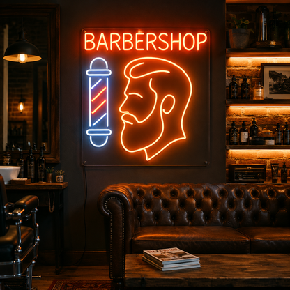 Barbershop LED Neon Sign Bedroom Decor - 02 High-Converting Product Image