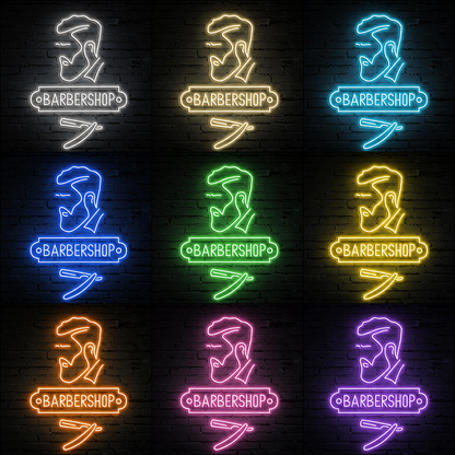 Barbershop LED Neon Sign Home Wall Art - 05 Color Grid